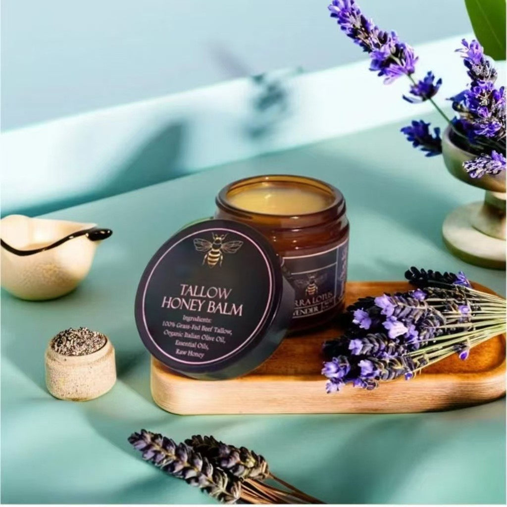 Honey Beef Tallow Cream Skincare Products Full English Export Grass-Fed Beef Tallow Olive Oil