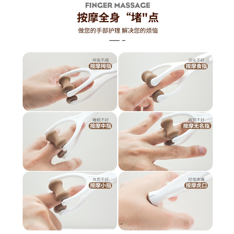 Upgraded Natural Stone Finger Massager For Acupoint Tapping And Slimming Finger Stone Massage Clip Slimming Hand Tool